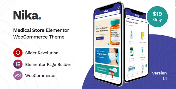Medical Store Elementor WooCommerce Theme