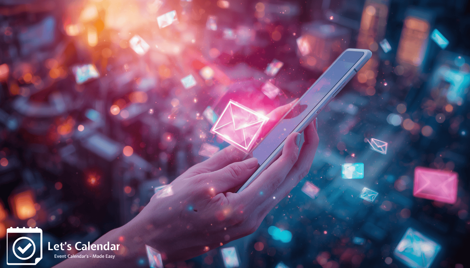 Business professional comparing email reminders and calendar invites for event scheduling and attendee engagement.