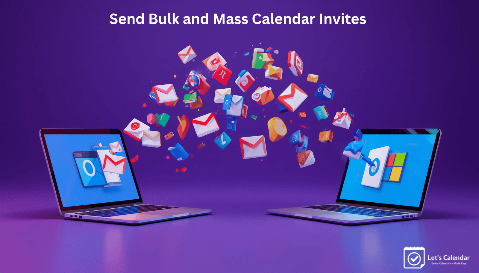 Professional event organizer using Let's Calendar to send bulk and mass calendar invites through Gmail, Outlook, and Microsoft 365 (O365)
